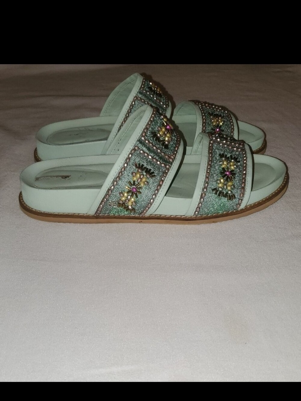 Sam Edelman Sandals Size 10 Leather Sandals Size 10 Sam Edelman Otto Sandal Mint - Picture 5 of 12